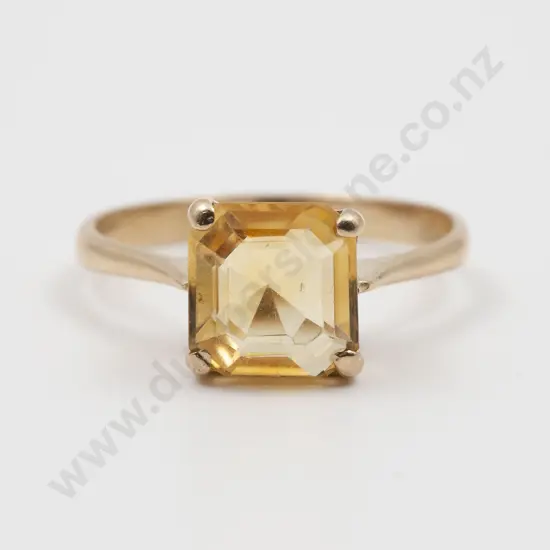14ct Single Citrine Dress Ring