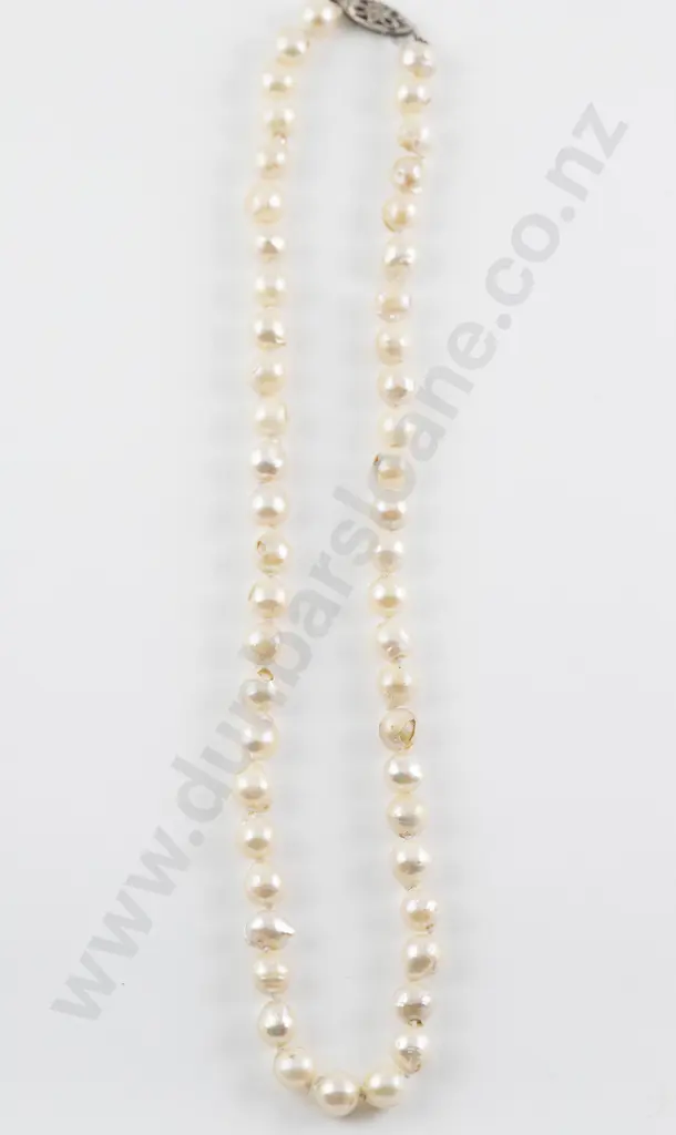 Single Strand Uniform Baroque Cultured Pearl Necklace Image 1++