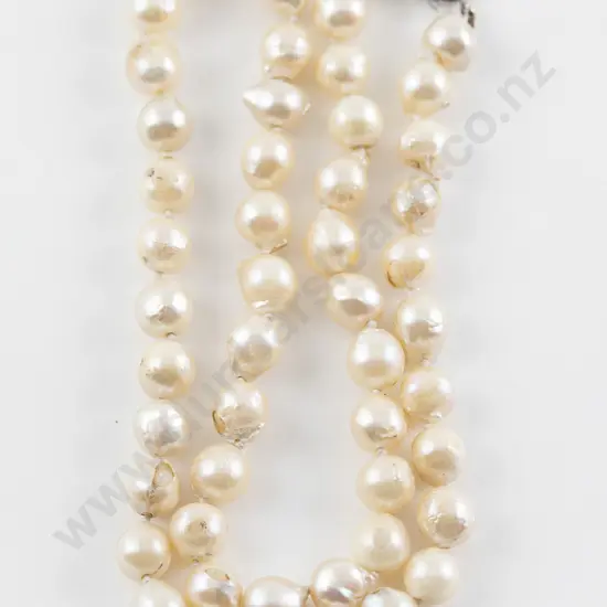 Single Strand Uniform Baroque Cultured Pearl Necklace
