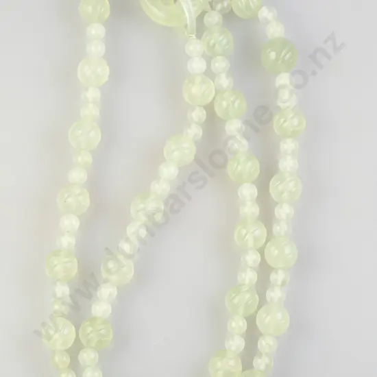Single Strand Mixed Celadon Serpentine Bead 'Dragon' Necklace