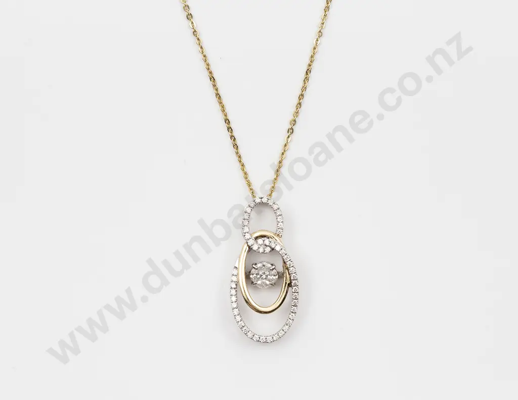 14ct 59stone Diamond Fancy Pendant Image 1++