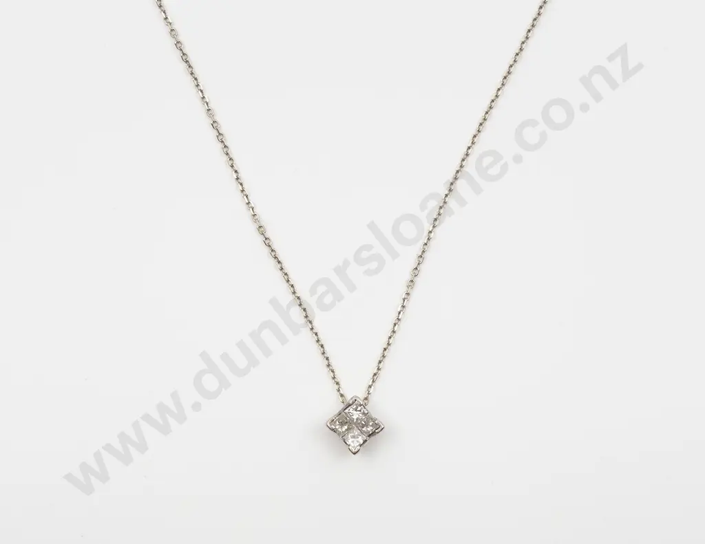 14ct Four Diamond Pendant Image 1++