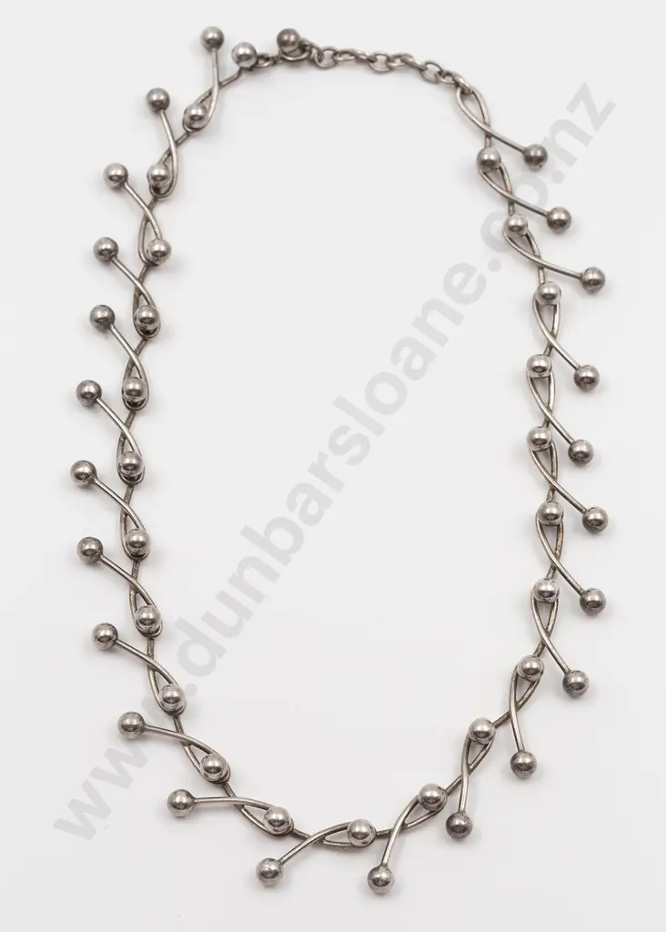 Possible Friedrich Binder Germany .950 Silver Fancy Silver Neck Chain Image 1++