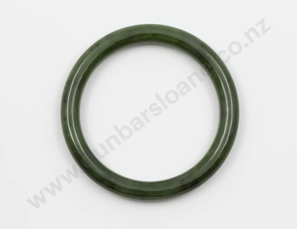 Plain Greenstone Bangle Image 1++