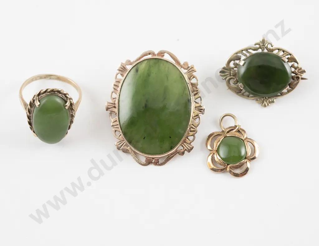 NZ 9ct and Greenstone Jewellery Image 1++