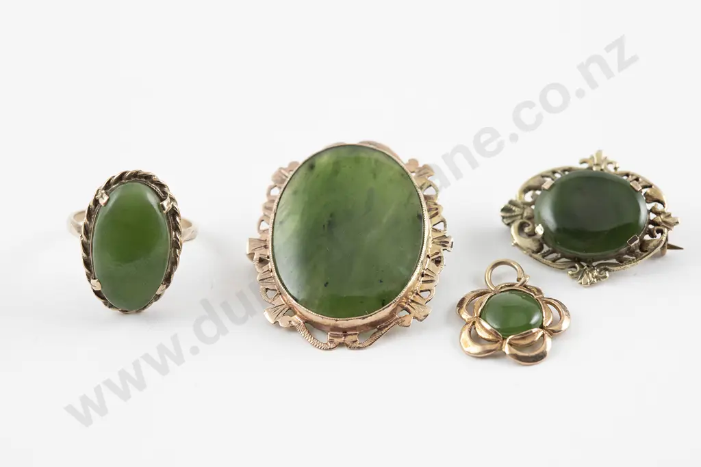 NZ 9ct and Greenstone Jewellery Image 1++
