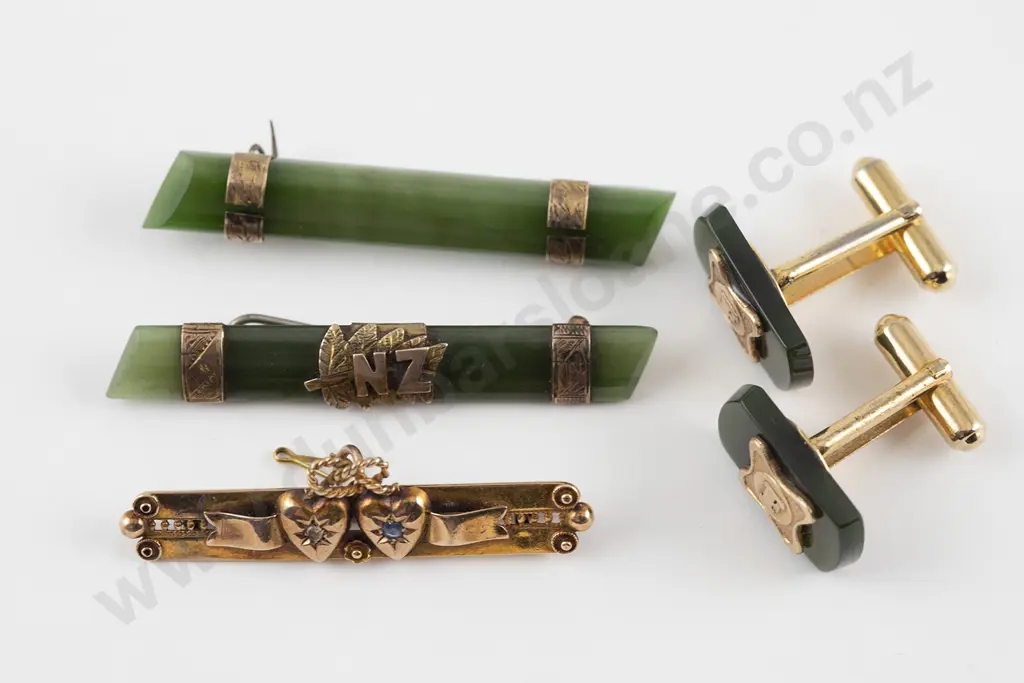 NZ 9ct and Greenstone Jewellery Image 1++