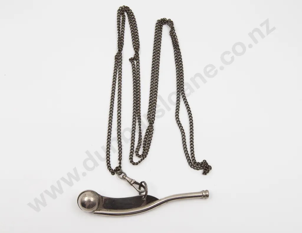 Chrome Plated Boson's Whistle on Chain Image 1++