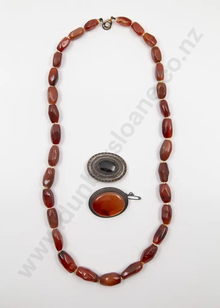 Carnelian Bead Necklace Image 1++