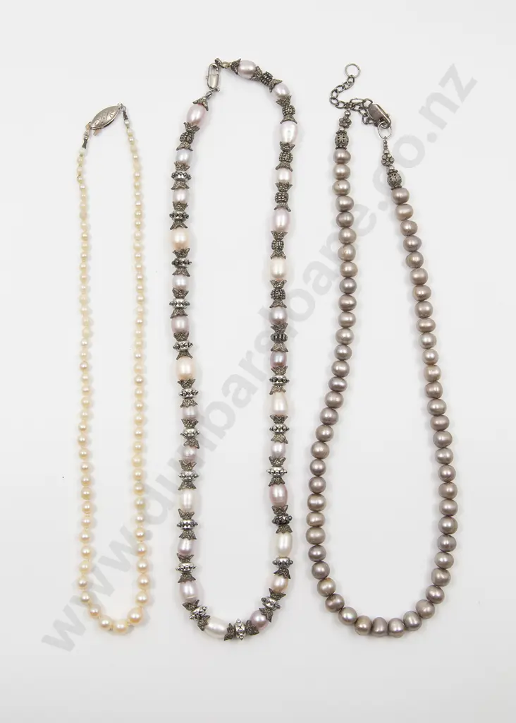 Three Pearl Necklaces Image 1++