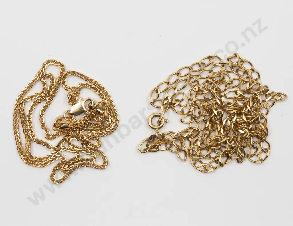 Two 9ct Neck Chains Image 1++