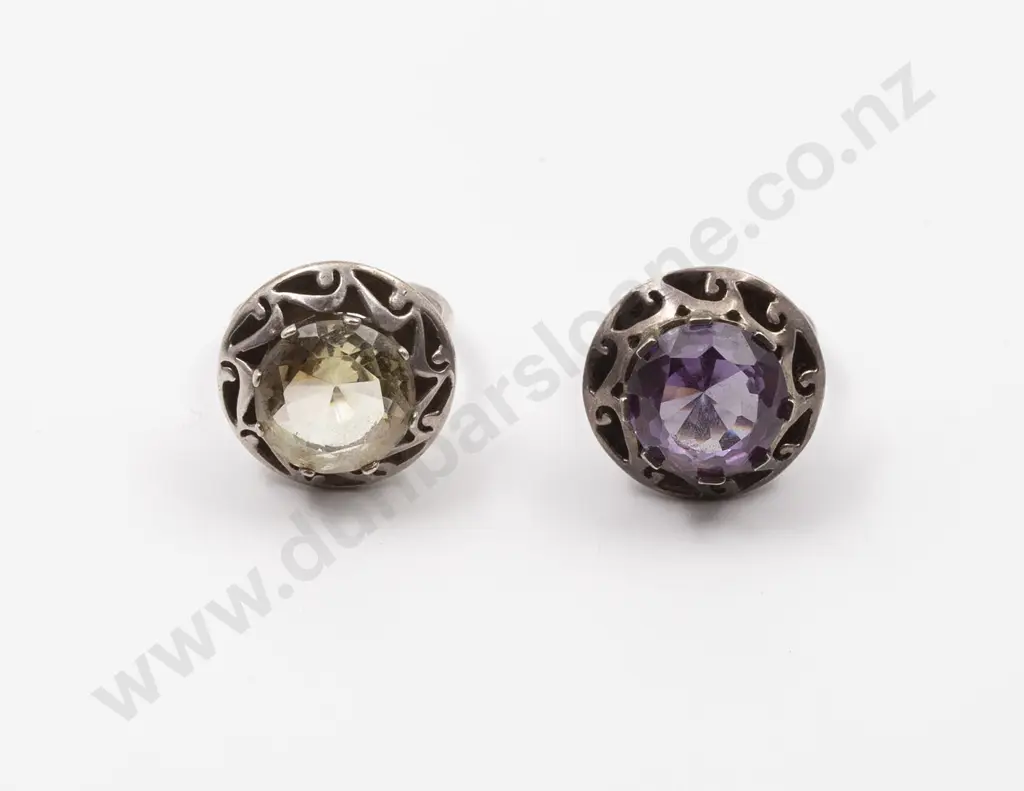 Two .925 Mexican Silver Rings Image 1++