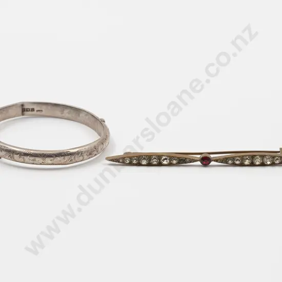 Vintage Diamond Paste Propeller Brooch