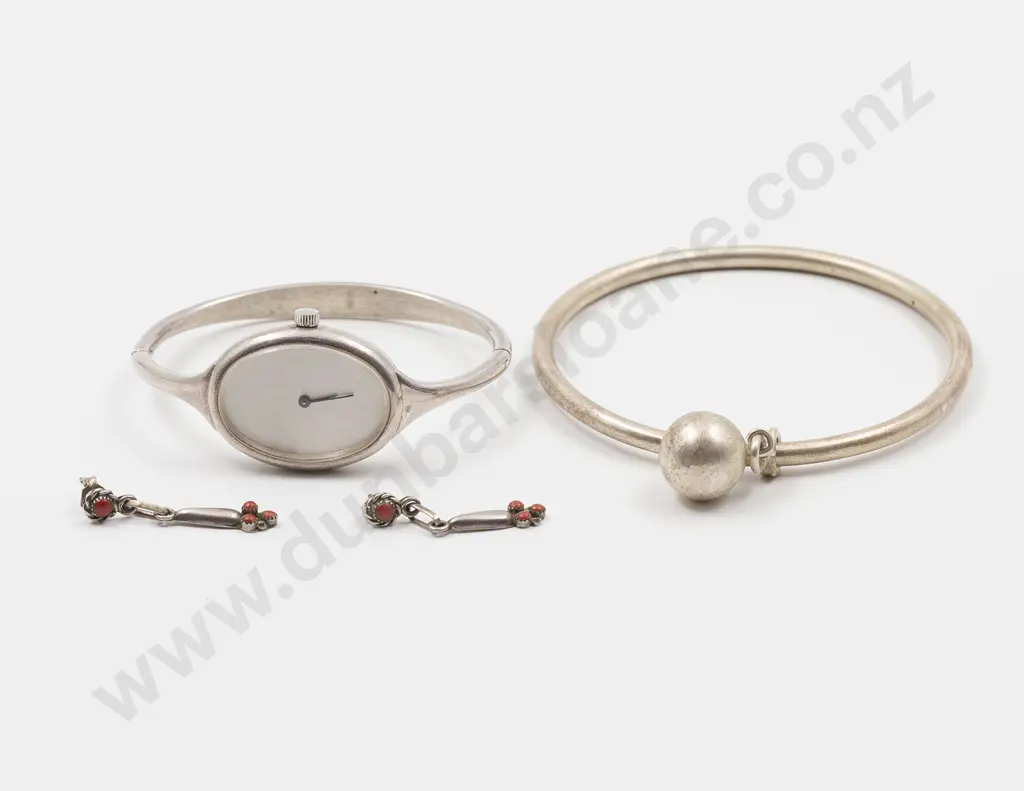 .925 S/S Modern Design Hinged Wrist Watch Image 1++