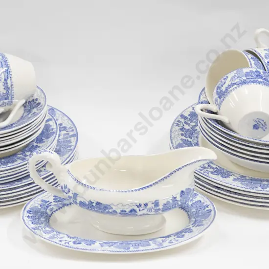 Qty of Blue and White Dinner China