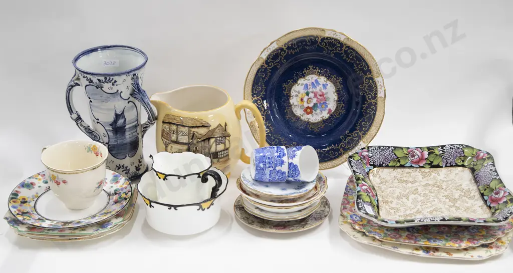 Qty of Assorted China Including Delft Vase Image 1++