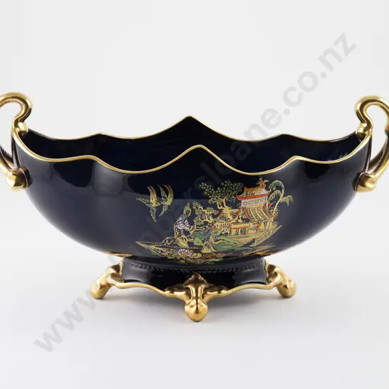 Carlton Ware Bleu Royale Shaped Oblong Fruit Dish