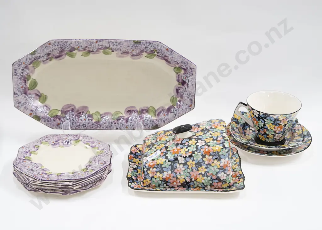 Qty of Floral China Including Cake Plates and Butter Dish etc. Image 1++