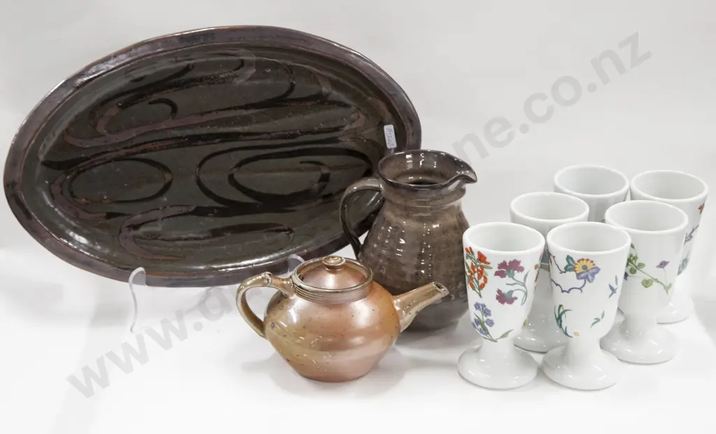 Qty of Assorted Pottery and China Goblets Image 1++