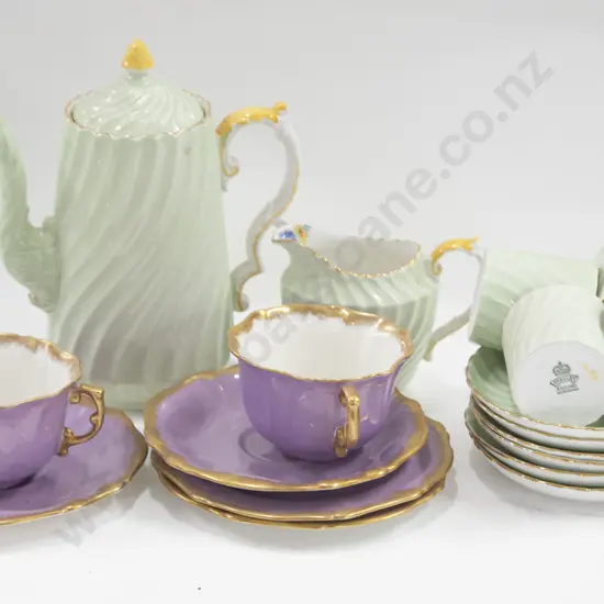 Aynsley Demi-tasse Coffee Set Together With Hammersley Cups and Saucers