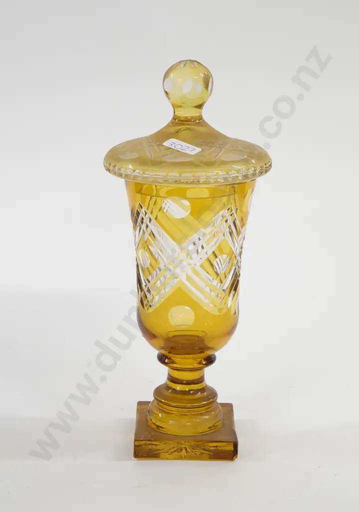Bohemian Glass Jar (Chipped at Base) Image 1++