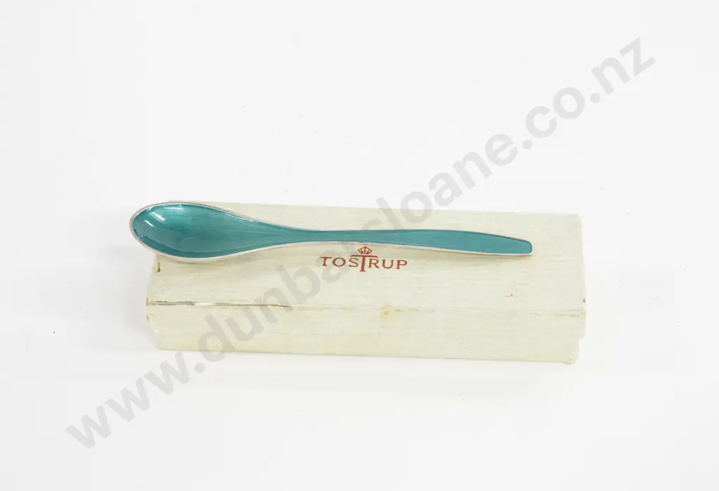 Norwegian Sterling and Enamel Spoon Image 1++