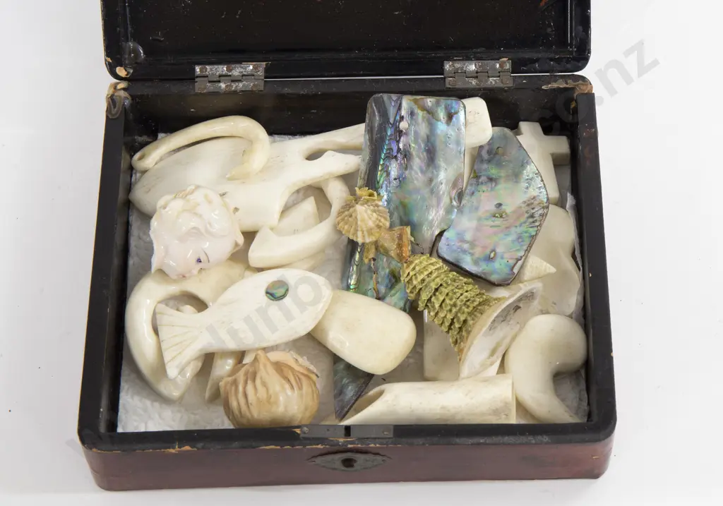 Small Qty of Assorted Bone and Shell Pendants etc. Image 1++