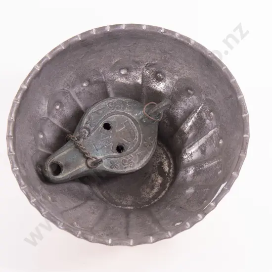 Copper Bowl Together With Roman style oil lamp