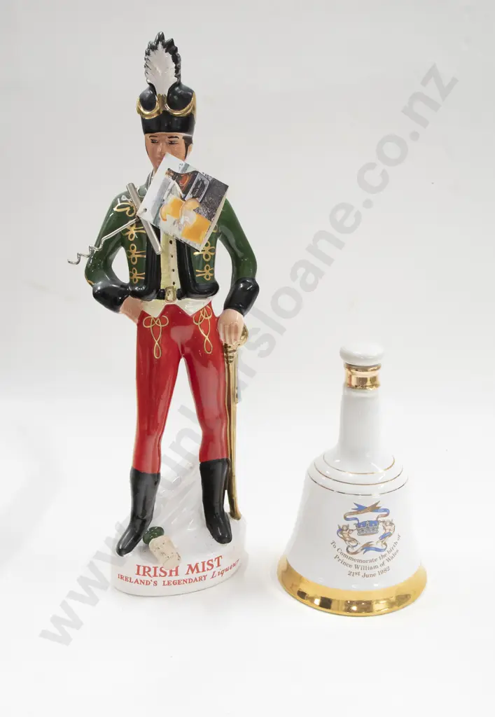 Irish Mist Decanter Together With Wade Bell's Whisky Decanter (Both Full) Image 1++