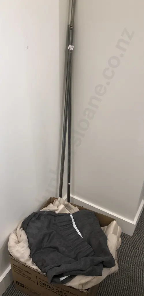 Linen Curtains with Curtain Rails Image 1++