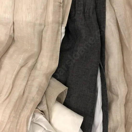 Linen Curtains with Curtain Rails