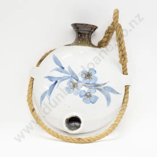 2 Pottery Wall Mounted Lion Flasks