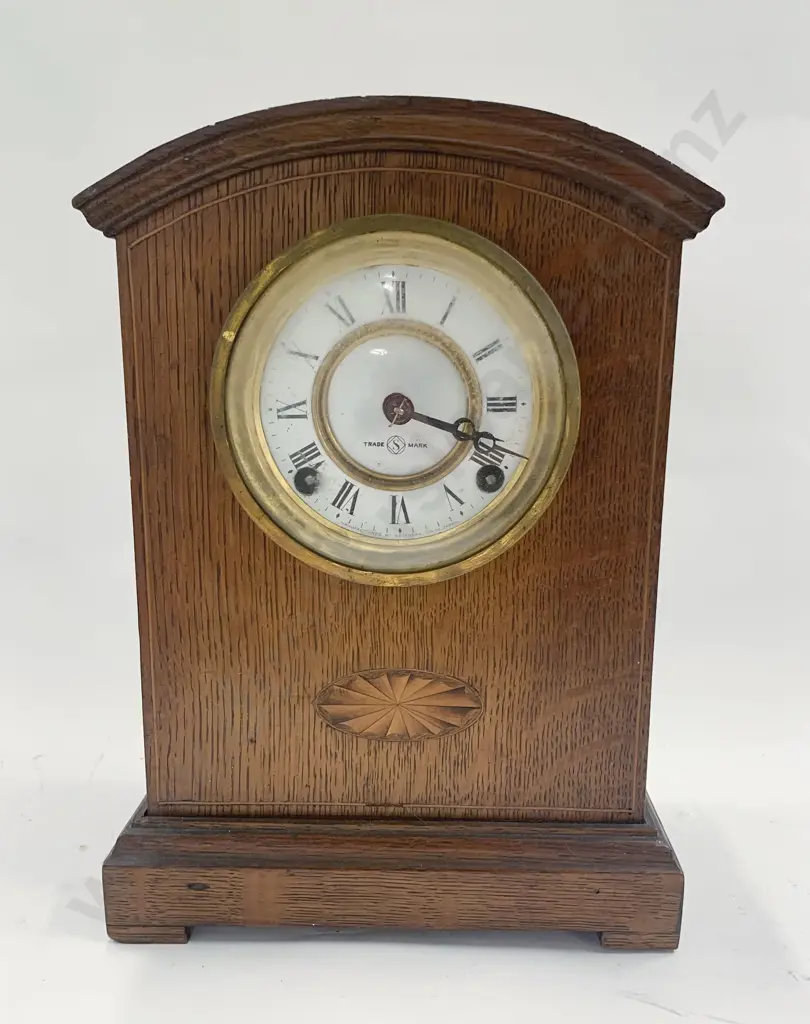 Japanese Mantel Clock and Inlaid Case Image 1++