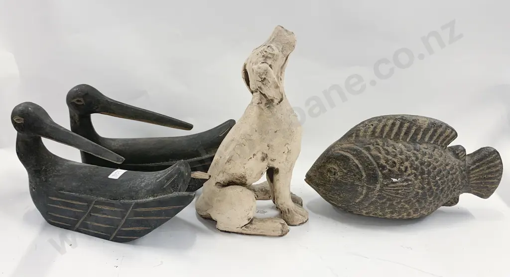 4 Carved Animal Ornaments (AF) Image 1++