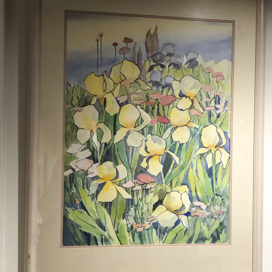 2 Floral W/C - L M Davis