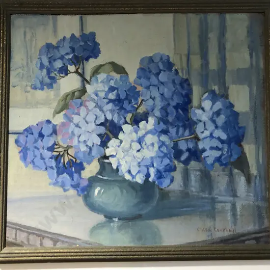 2 Floral Still Lifes - Cockerill Together With Other