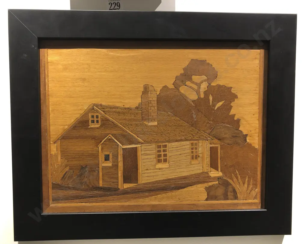 Johnny Kempthorne Woodwork Panel With Framed Stamp Display Image 1++