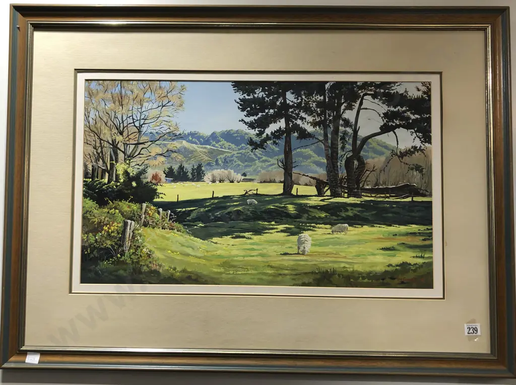 Roy Cunliffe - NZ Farm Scene Image 1++