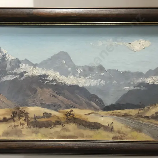 Aston Greathead "Mount Sefton" Oil on Board