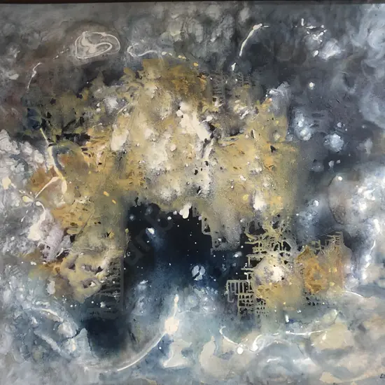 Elizbeth Kay "Creation" Acrylic on Board (Faults)