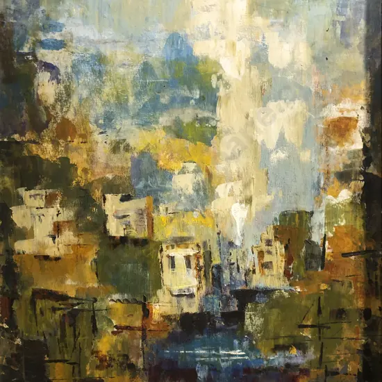Queenie Aitken "Rivera" Oil on Board