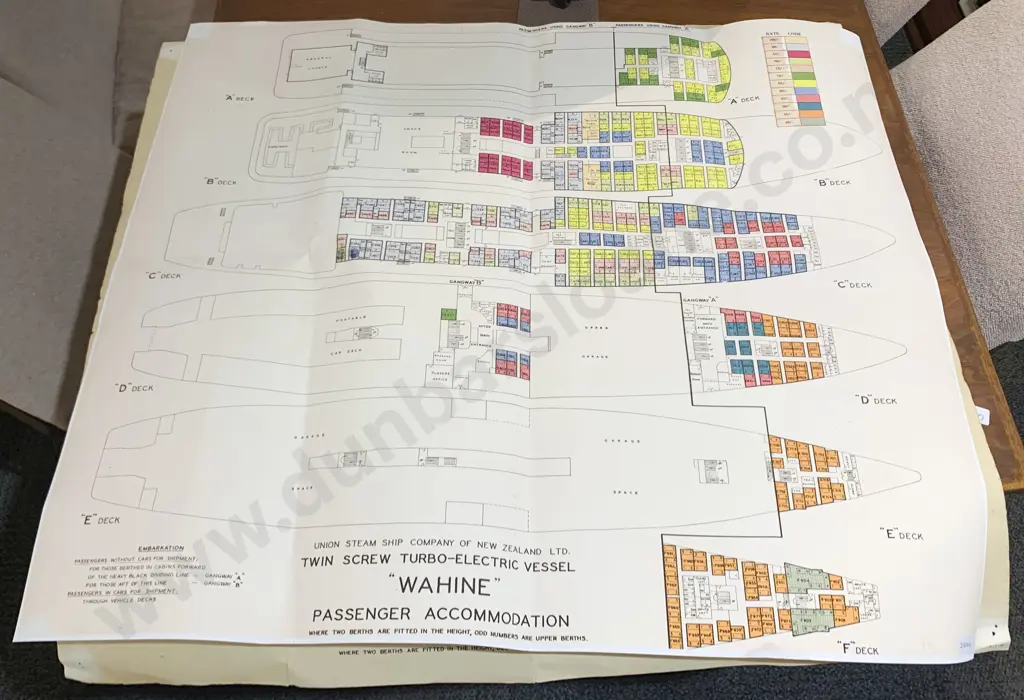2 Wahine Passenger Accommodation Maps Image 1++