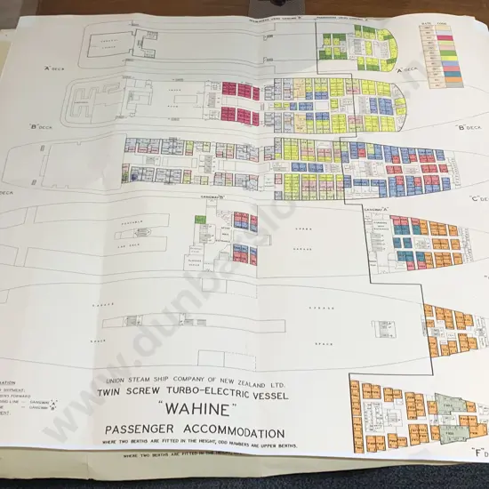 2 Wahine Passenger Accommodation Maps