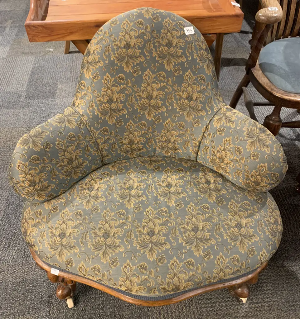 Victorian Upholstered Corner Chair Image 1++