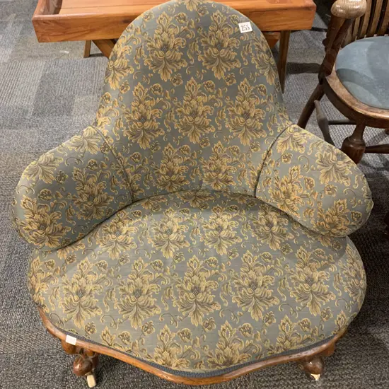 Victorian Upholstered Corner Chair