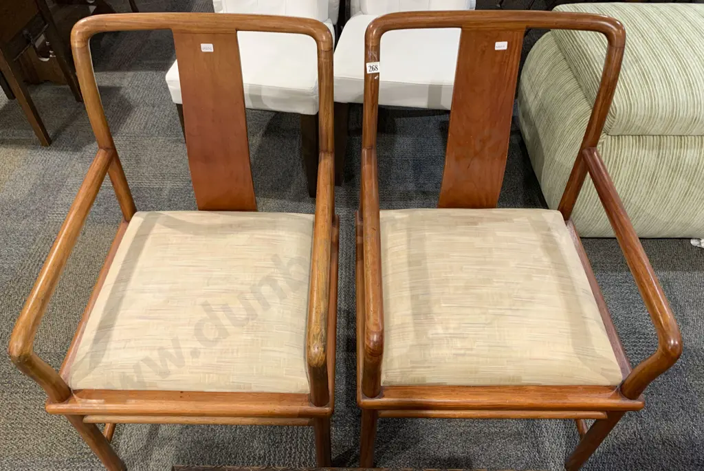 Pair of Chinese Open Arm Chairs Image 1++