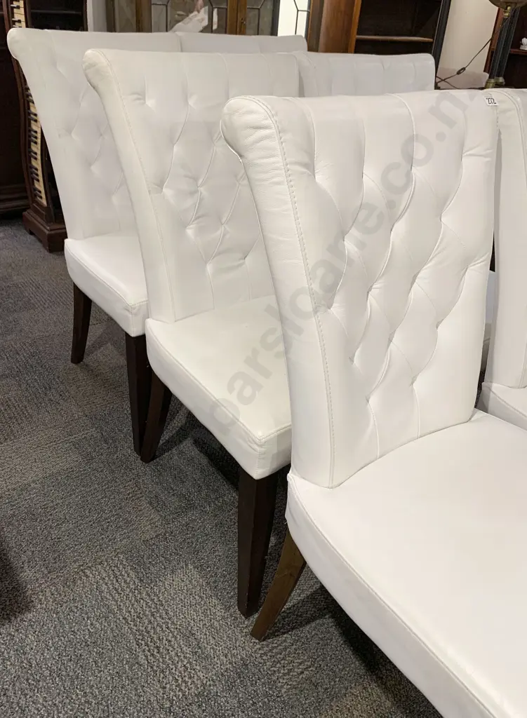 6 Modern Button Back Dining Chairs Image 1++