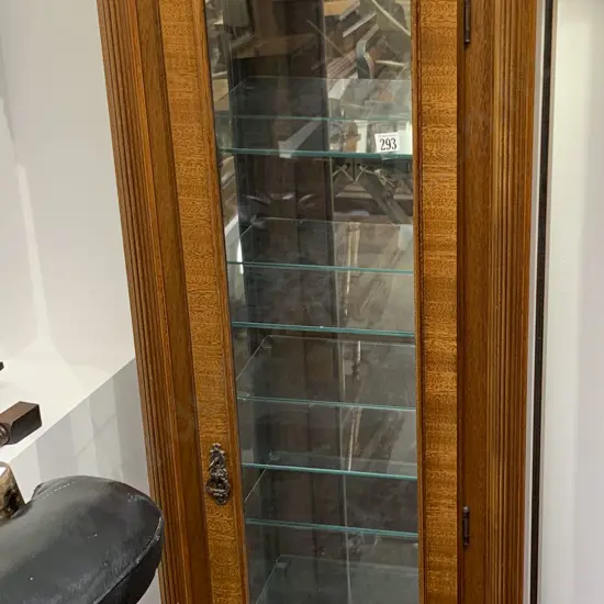 Slender Mirrored Back China Cabinet