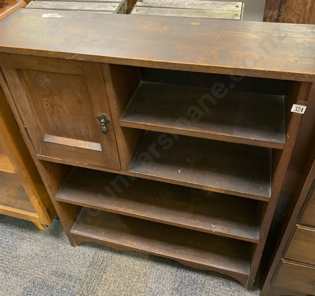 Oak Bookcase Cabinet Image 1++