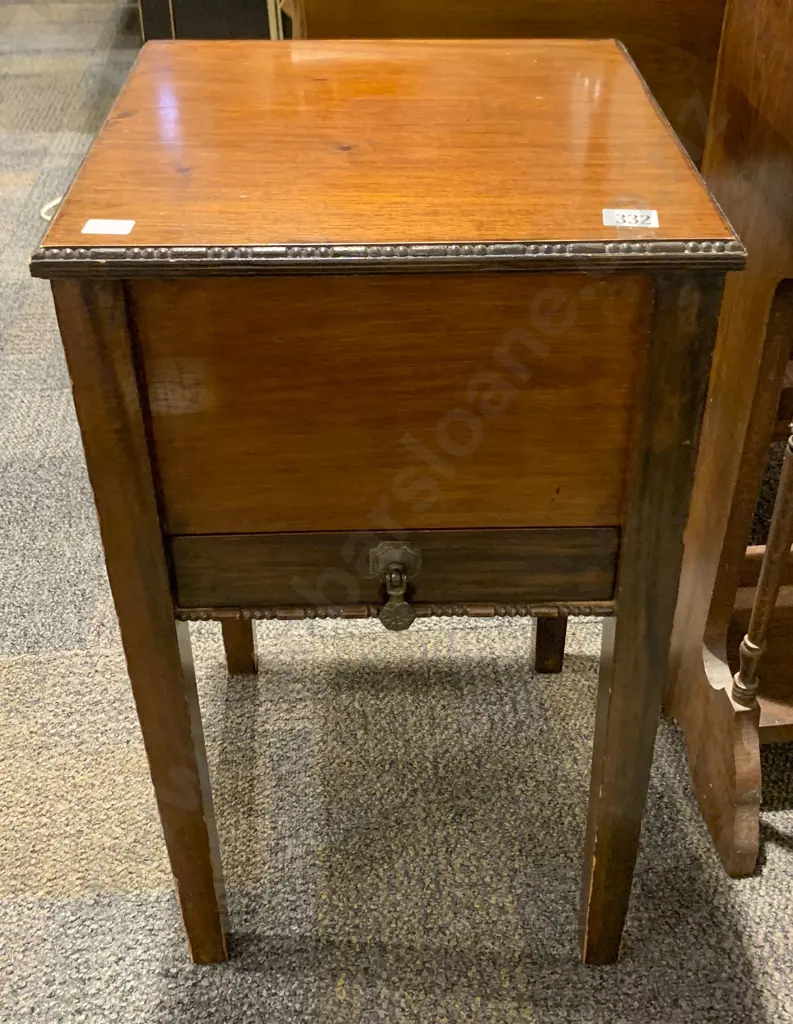 Small Single Drawer Tilt Top Occasional Cabinet Image 1++